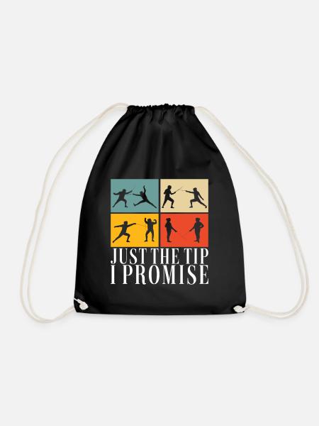 Fencing Fencing - Drawstring Bag - black