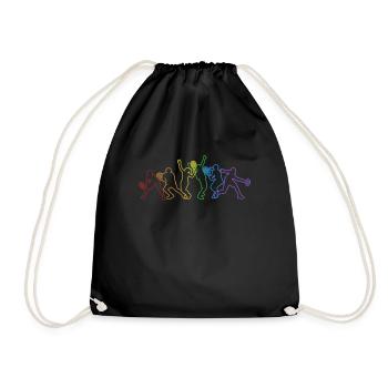 Tennis LGBT Rainbow Tennis Coach Tennis Player - Drawstring Bag - black - Front