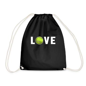 Tennis Love Tennis Racket Tennis Coach - Drawstring Bag - black - Front