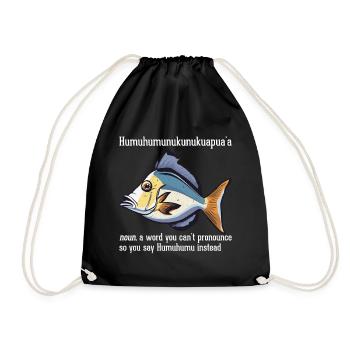 Humuhumunukunukuapua'a Reef Hawaiian Triggerfish - Drawstring Bag - black - Front