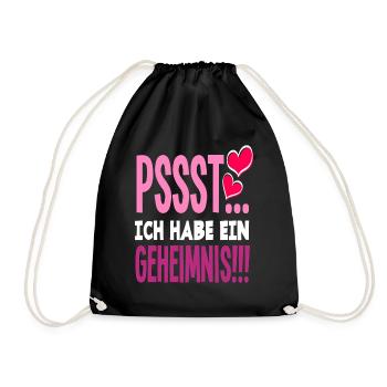 Geheimnis Ich werde große Schwester Schwanger - Turnbeutel - Schwarz - Vorne