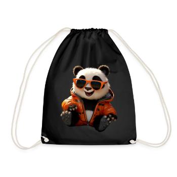 Panda Bear Lunettes de soleil Pandas Love Cute Panda Bear - Sac de sport léger - noir - Devant