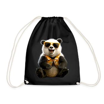 Panda Bear Lunettes de soleil Pandas Love Cute Panda Bear - Sac de sport léger - noir - Devant