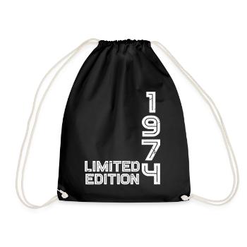 50th birthday 1974 year of birth - Drawstring Bag - black - Front