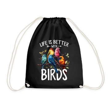 Drôle d’observation des oiseaux La vie est bonne ornithologue - Sac de sport léger - noir - Devant