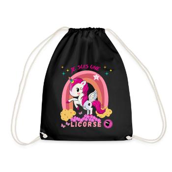 Je suis une licorse licorne Corse licorne Corsica - Sac de sport léger - noir - Devant