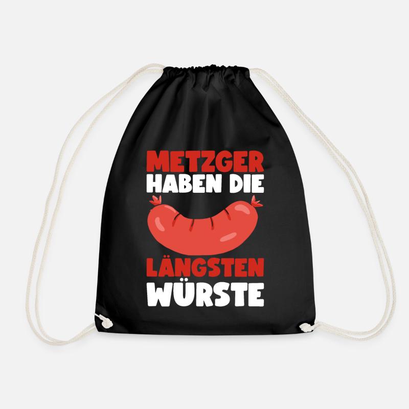 Metzger Fleischer Metzgermeister Fleischerin - Turnbeutel - Schwarz