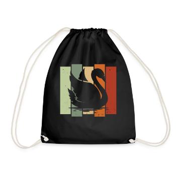 Cygne rétro Birdwatching Bird Watcher - Sac de sport léger - noir - Devant