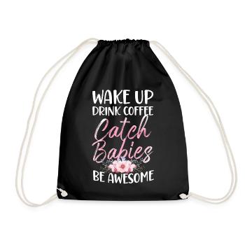 LD Labour And Delivery Nurse - Drawstring Bag - black - Front