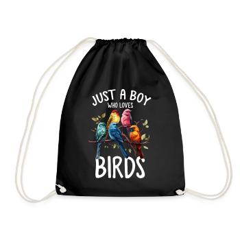 Garçon Oiseau Drôle Observation Des Oiseaux Amateurs Oiseau Oiseau - Sac de sport léger - noir - Devant