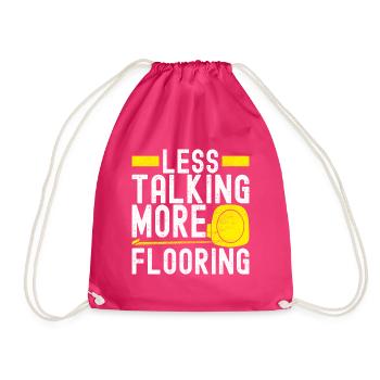 Tiler Floor Layer - Drawstring Bag - fuchsia - Front