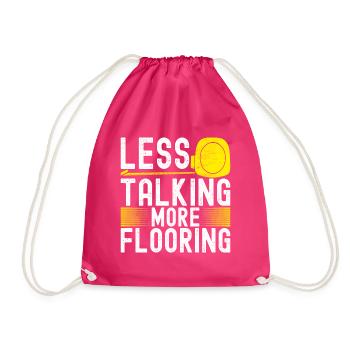 Tiler Floor Layer - Drawstring Bag - fuchsia - Front