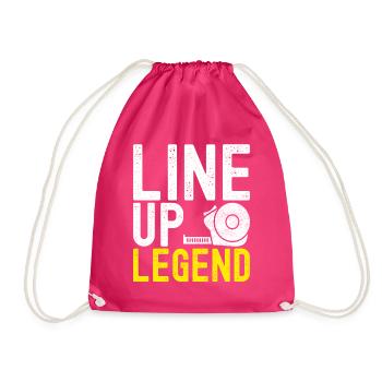 Tiler Floor Layer - Drawstring Bag - fuchsia - Front