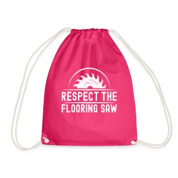 Tiler Floor Layer - Drawstring Bag - fuchsia - Front