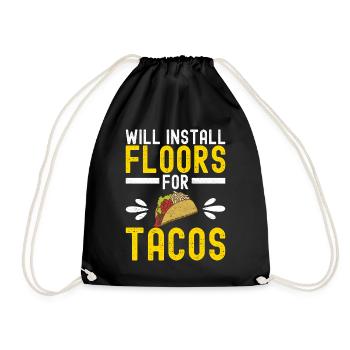 Tiler Floor Layer - Drawstring Bag - black - Front