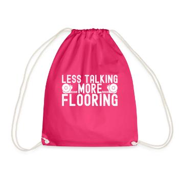 Tiler Floor Layer - Drawstring Bag - fuchsia - Front