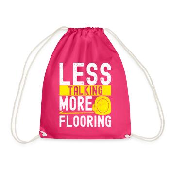 Tiler Floor Layer - Drawstring Bag - fuchsia - Front