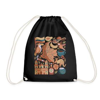 Colombia - Drawstring Bag - black - Front