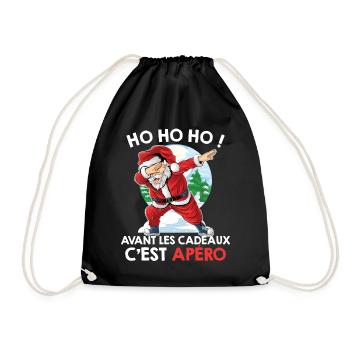 AVANT LES CADEAUX C EST APÉRO PULL MOCHE NOEL - Sac de sport léger - noir - Devant