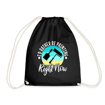 je préfère peindre - Sac de sport léger - noir - Devant