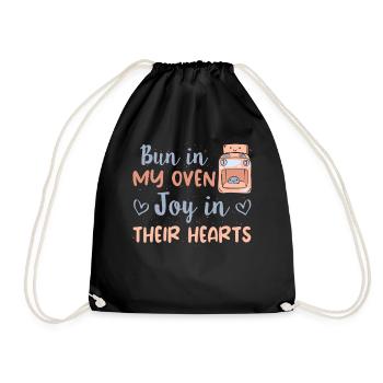 Bun In My Oven Joy In Their Hearts - Surrogate Mother - Drawstring Bag - black - Front