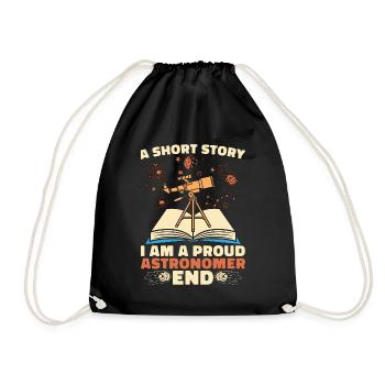 Astronome Une petite histoire Je suis un fier astrophysicien - Sac de sport léger - noir - Devant