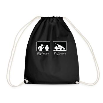 Mining Trucker My Problem My Pictogram Mom Trucker - Turnbeutel - Schwarz - Vorne