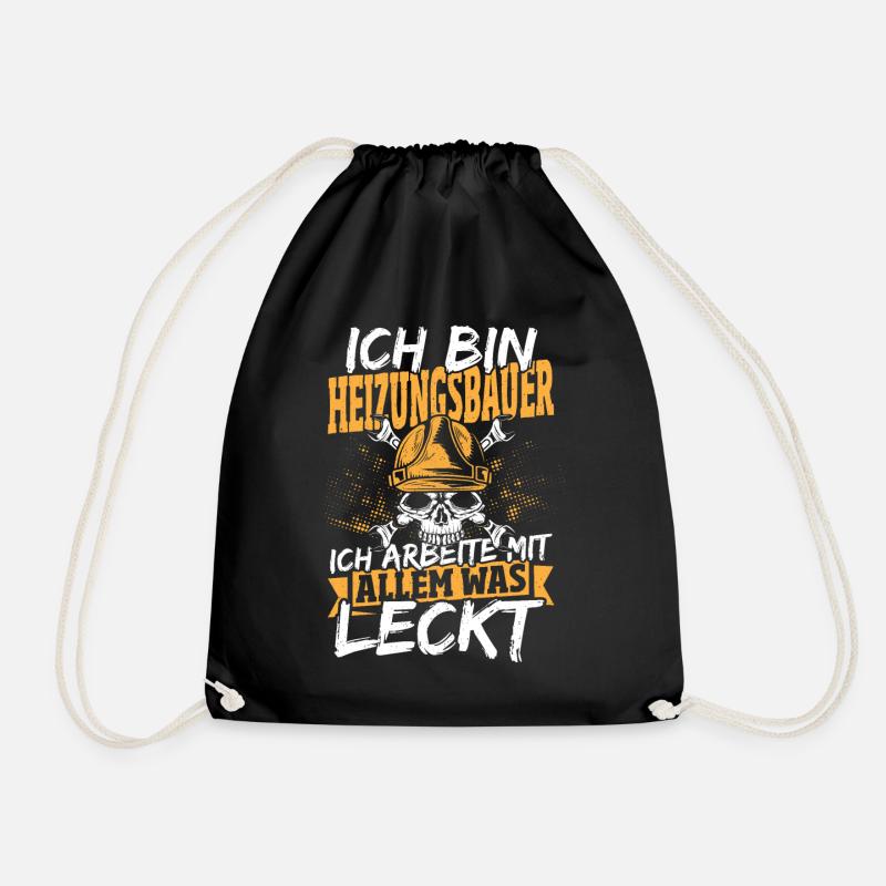 Heizungsbauer Leidenschaft Geschenk Idee Handwerk - Turnbeutel - Schwarz