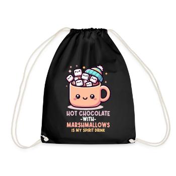 Design de rêve de l’amateur de chocolat chaud chaud chaleureux et confortable - Sac de sport léger - noir - Devant