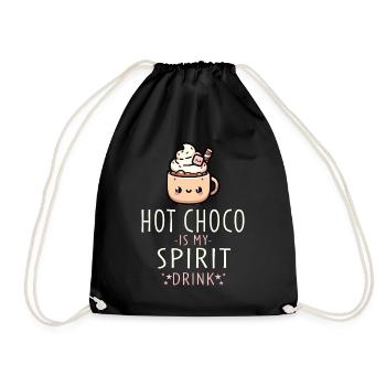 Délice chaud pour les nuits froides Chocolat chaud - Sac de sport léger - noir - Devant