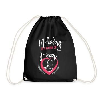 Nurse Midwife Birth Worker - Turnbeutel - Schwarz - Vorne