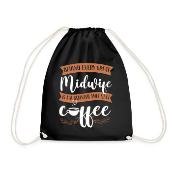 Nurse Midwife Birth Worker Coffee - Turnbeutel - Schwarz - Vorne