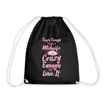 Nurse Midwife Birth Worker Tough - Turnbeutel - Schwarz - Vorne