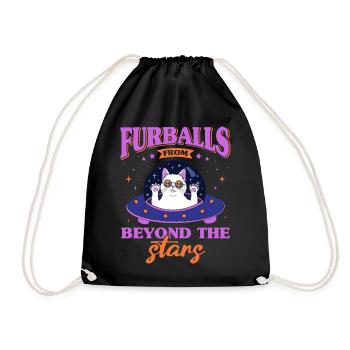 Chat Alien, OVNI, UAP, Espace, Objet volant de l’espace - Sac de sport léger - noir - Devant