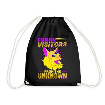 Chat Alien, OVNI, UAP, Espace, Objet volant de l’espace - Sac de sport léger - noir - Devant