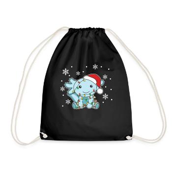 Axolotls Noël Hiver Animaux Axolotls - Sac de sport léger - noir - Devant