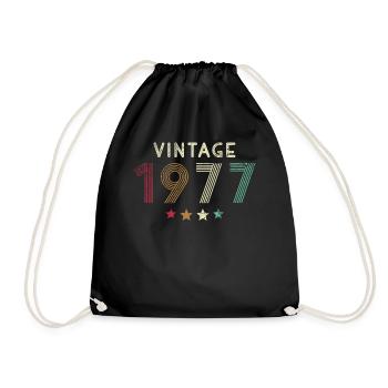 Vintage 1977 année de naissance rétro cadeau d’anniversaire - Sac de sport léger - noir - Devant