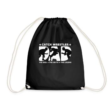Catch Wrestler Dad The Idol Freestyle Wrestling - Drawstring Bag - black - Front