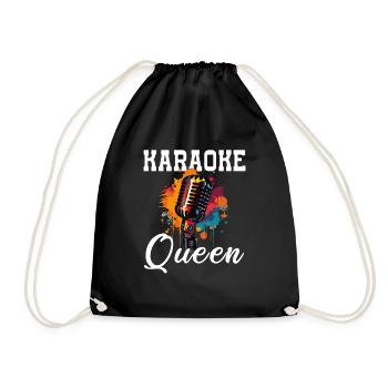 Karaoke Queen - Turnbeutel - Schwarz - Vorne
