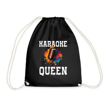 Karaoke Queen - Turnbeutel - Schwarz - Vorne
