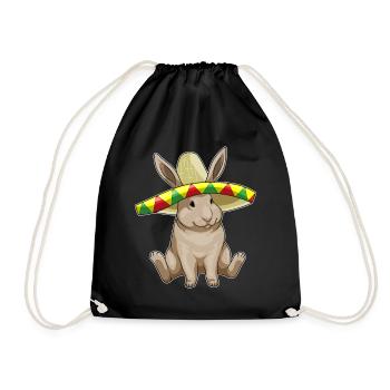 Bunny Sombrero - Drawstring Bag - black - Front