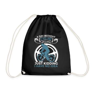 Cycling Motivation - Drawstring Bag - black - Front