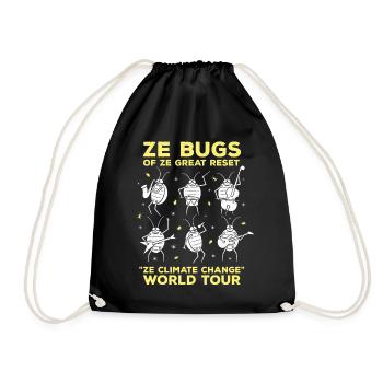 Ze Bugs Climate Change Rock Band - Drawstring Bag - black - Front