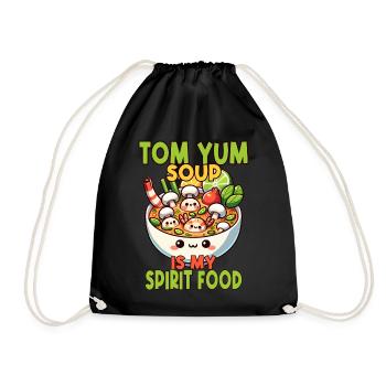 Tom Yum Suppenliebhaber Einzigartiges künstlerisches Design für - Turnbeutel - Schwarz - Vorne