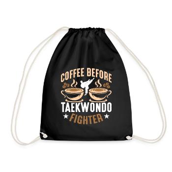 Taekwondo Fighter Coffee Taekwondo Coffee Lover - Turnbeutel - Schwarz - Vorne