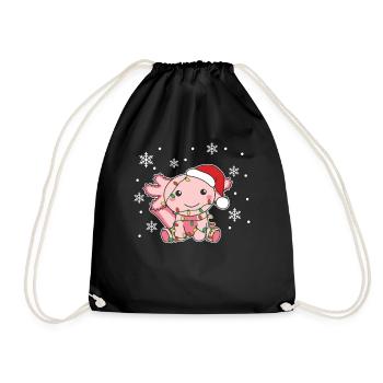 Axolotls Noël Hiver Animaux Axolotls - Sac de sport léger - noir - Devant