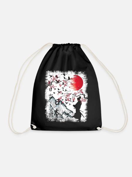 Japan Vintage japanisch Streetwear - Turnbeutel - Schwarz
