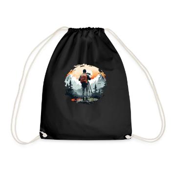 Appareil photo, Photographe de paysage, Photographe de nature - Sac de sport léger - noir - Devant