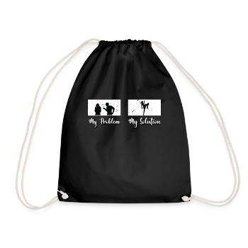 Muay Thai Fighter My Problem My Pictogram Mom Dad - Turnbeutel - Schwarz - Vorne
