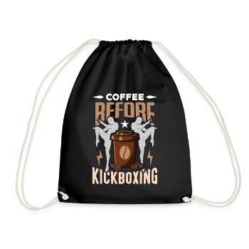 Kickboxer Coffee Avant Amateur de café de boxe thaïlandaise - Sac de sport léger - noir - Devant